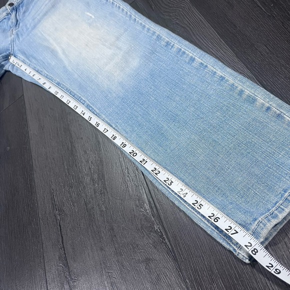 Cosmic Blue Love‎ Jeans Womens Size 32 Blue Light Wash Denim 30x28 Blue Stretch - Picture 4 of 8